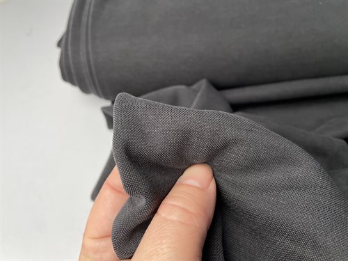 Tencel jersey - pique strikket i gråsort